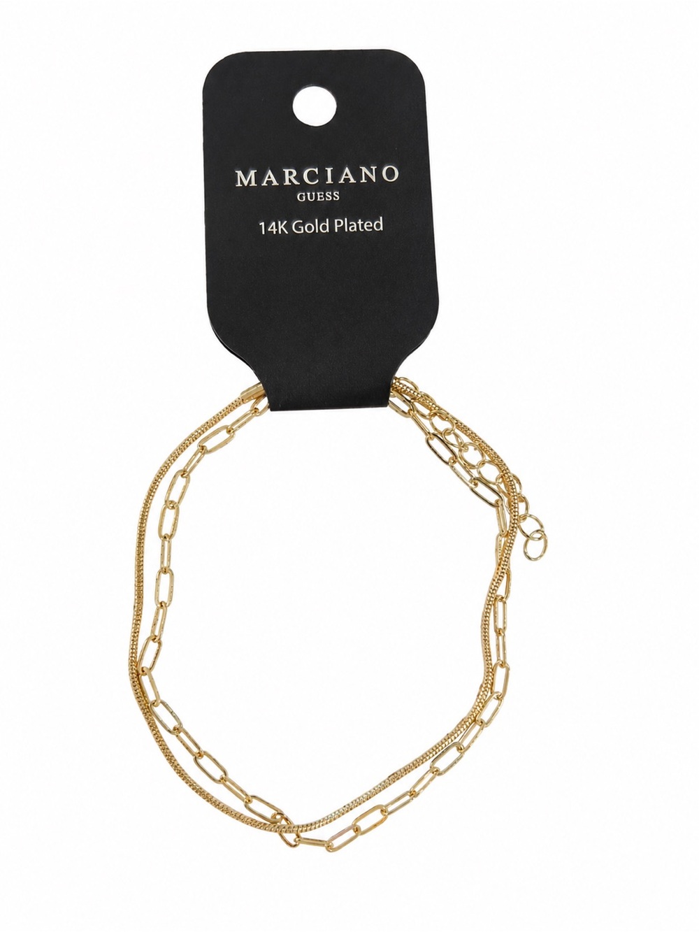 Marciano 14K gold plated Layered Gold-Tone Mixed Link Bracelet